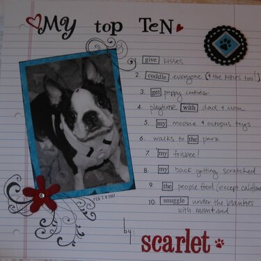 My Top Ten by: Scarlet